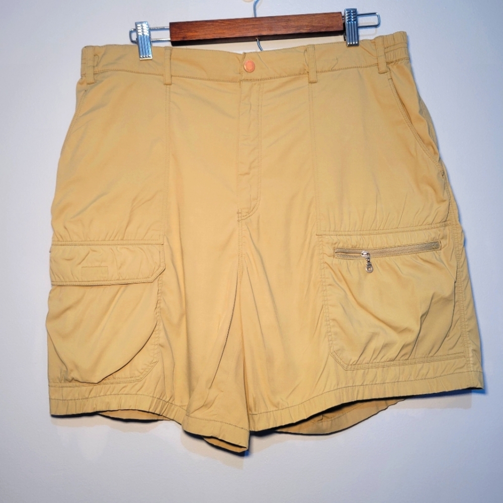 Zebra‎ Mens Cargo Shorts Size 36 Green/Beige Multiple Pockets